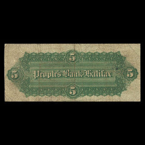 Canada, People's Bank of Halifax, 5 dollars : April 1, 1899