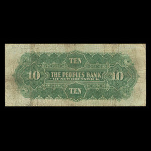 Canada, Peoples Bank of New Brunswick, 10 dollars : June 22, 1897