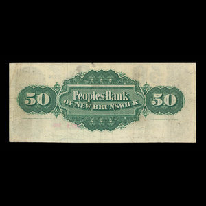Canada, Peoples Bank of New Brunswick, 50 dollars : October 6, 1905