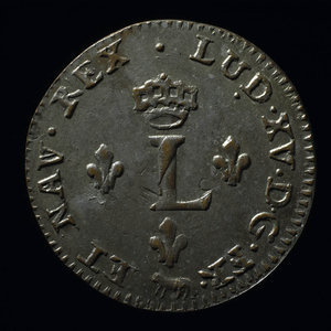France, Louis XV, 2 sous : 1755