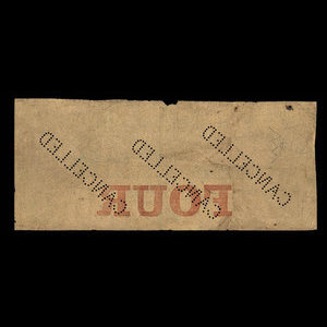 Canada, Quebec Bank, 4 dollars : November 1, 1852