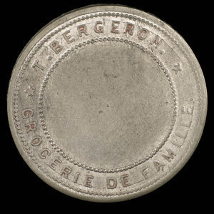 Canada, T. Bergeron, no denomination : 1895