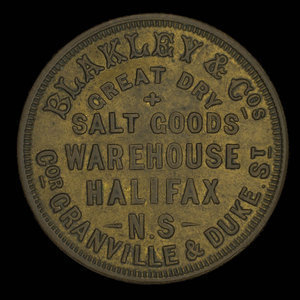 Canada, Blackley & Co., no denomination : 1882