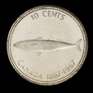 Canada, Elizabeth II, 10 cents : 1967