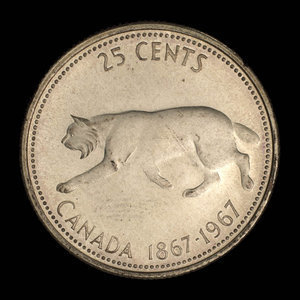 Canada, Elizabeth II, 25 cents : 1967