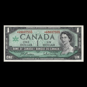 Canada, Bank of Canada, 1 dollar : 1967