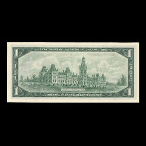 Canada, Bank of Canada, 1 dollar : 1967