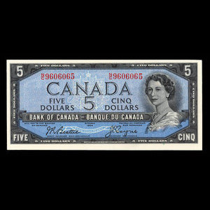 Canada, Bank of Canada, 5 dollars : 1954