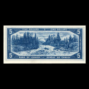 Canada, Bank of Canada, 5 dollars : 1954