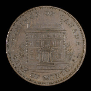 Canada, Bank of Montreal, 1 penny : 1842