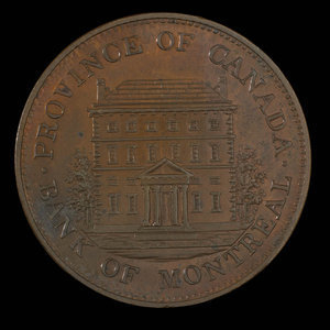 Canada, Bank of Montreal, 1/2 penny : 1844