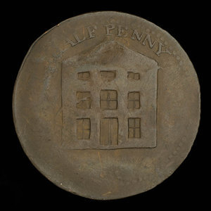 Canada, unknown, 1/2 penny : 1840