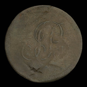 Canada, unknown, 1/2 penny : 1840