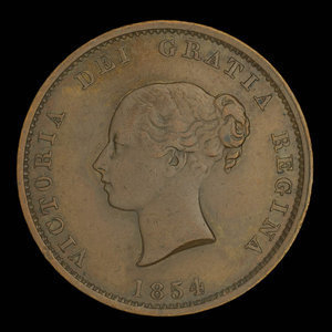 Canada, Province of New Brunswick, 1/2 penny : 1854