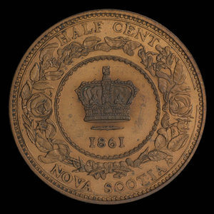 Canada, Province of Nova Scotia, 1/2 cent : 1861