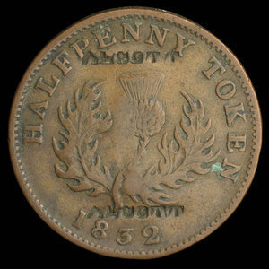 Canada, Province of Nova Scotia, 1/2 penny : 1832