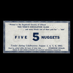 Canada, Lillooet Centennial Committee, 5 nuggets : August 6, 1967