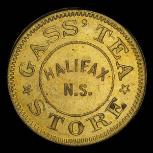 Canada, Gass' Tea Store, no denomination : 1882