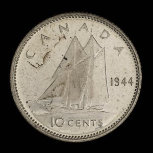 Canada, George VI, 10 cents : 1944