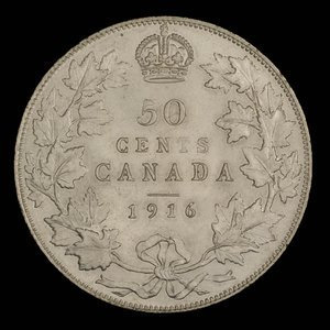 Canada, George V, 50 cents : 1916