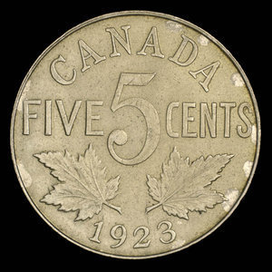 Canada, George V, 5 cents : 1923