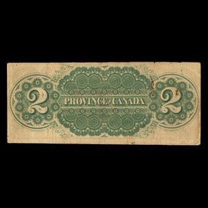 Canada, Province of Canada, 2 dollars : October 1, 1866