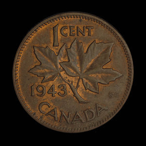 Canada, George VI, 1 cent : 1943