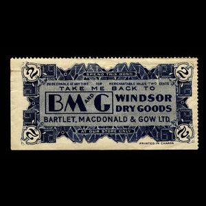 Canada, Bartlet, MacDonald & Gow Ltd., 2 cents : 1935