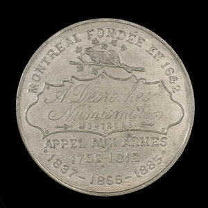 Canada, A. Desroches, no denomination : 1886