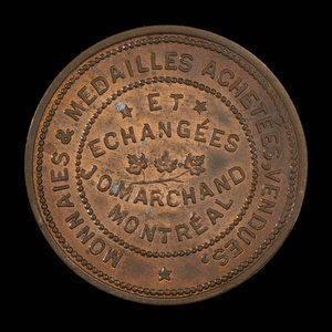 Canada, J.O. Marchand, no denomination : 1893