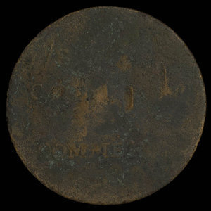 Canada, unknown, 1/2 penny : 1838