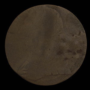 Canada, unknown, 1/2 penny : 1838