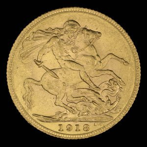 Canada, George V, 1 sovereign : 1918