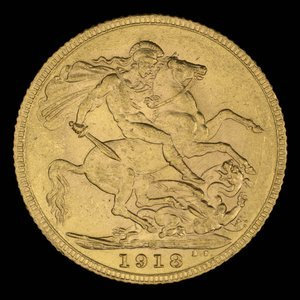 Canada, George V, 1 sovereign : 1918