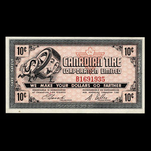 Canada, Canadian Tire Corporation Ltd., 10 cents : 1962