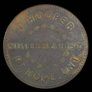 Canada, J. Hooper, no denomination : 1895