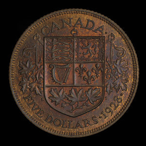 Canada, George V, 5 dollars : 1928