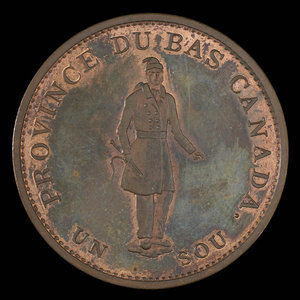 Canada, Banque du Peuple (People's Bank), 1/2 penny : 1837