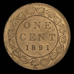 Canada, Victoria, 1 cent : 1891