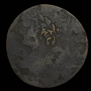 Canada, unknown, 1/2 penny : 1820