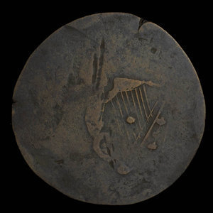 Canada, unknown, 1/2 penny : 1820