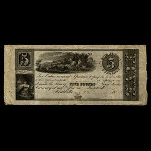Canada, J.D. Harris, 5 pounds : 1825