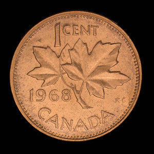Canada, Elizabeth II, 1 cent : 1968