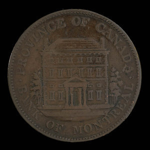 Canada, Bank of Montreal, 1/2 penny : 1842