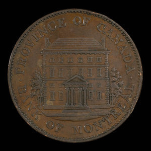 Canada, Bank of Montreal, 1/2 penny : 1844