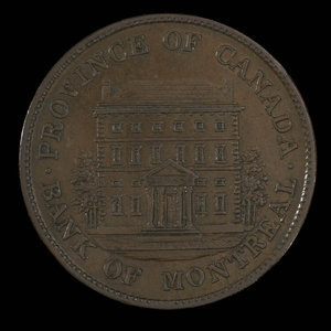 Canada, Bank of Montreal, 1/2 penny : 1842