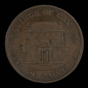 Canada, Bank of Montreal, 1/2 penny : 1844