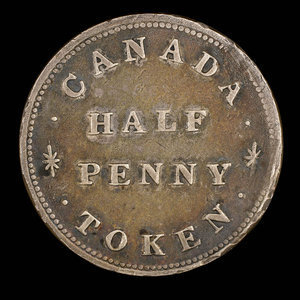 Canada, unknown, 1/2 penny : 1831