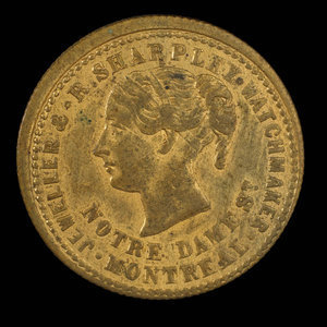 Canada, R. Sharpley, no denomination : 1866