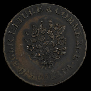 Canada, Numismatic & Antiquarian Society of Montreal, 1 sou : 1865